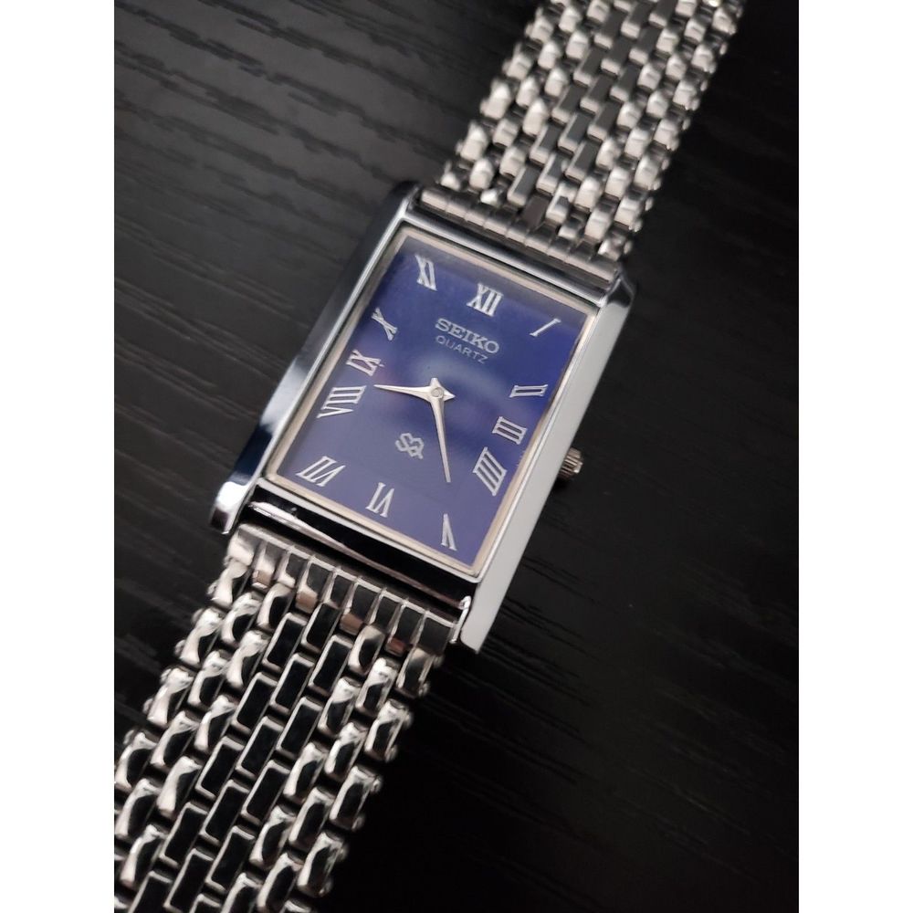 RARE - Vintage Seiko‎ SQ Tank Roman Dial Quartz Men's Watch